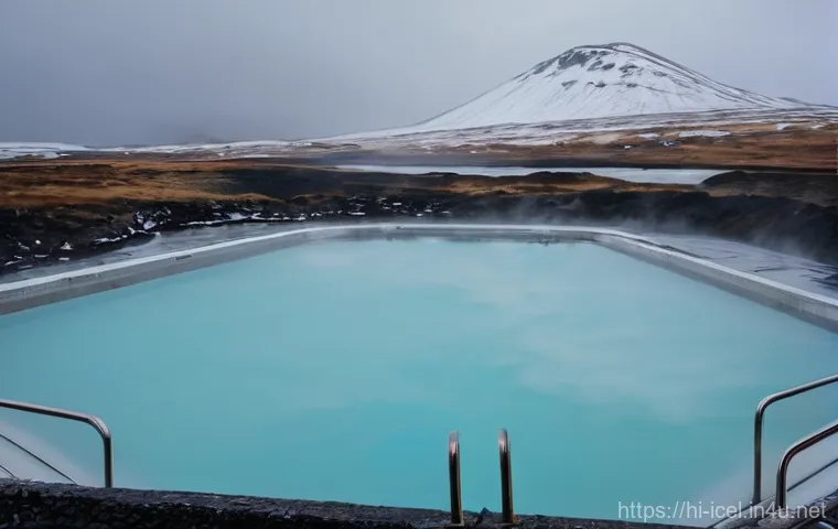 아이슬란드의 지열 호수 - **Prompt:** A group of people of diverse ages enjoying the milky blue waters of the Blue Lagoon in I...