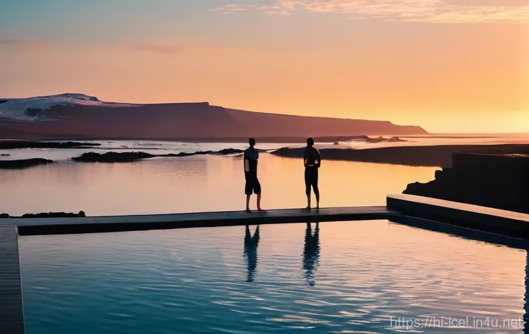 아이슬란드의 지열 호수 - **Prompt:** A tranquil and authentic scene at the Mývatn Nature Baths in Northern Iceland. The natur...